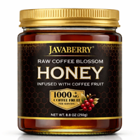 Javaberry Raw Coffee Blossom Honey with Coffee Fruit Extract - 250 g Glass Jar