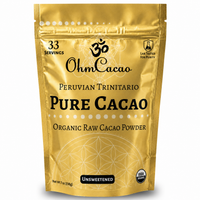 Organic Pure Cacao Powder – Raw, Cold-Pressed, Unsweetened | 33 Servings (7oz) | OhmYes